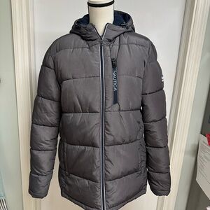 Nautica Men's Charcoal Puffer Jacket